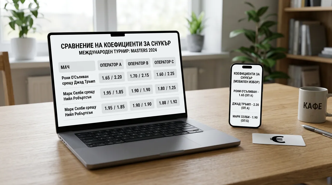 Широк кръг легитимни оператори за снукър залозите